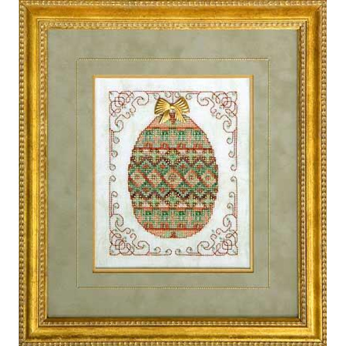 GP-120 Nora Corbett Схема+трежерс для вишивки рахунковим хрестиком - Egg Elegance No. 3, папір