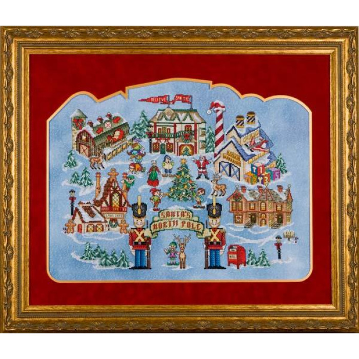 GP-133 Nora Corbett Схема для вишивки рахунковим хрестиком - Santa’s North Pole, папір