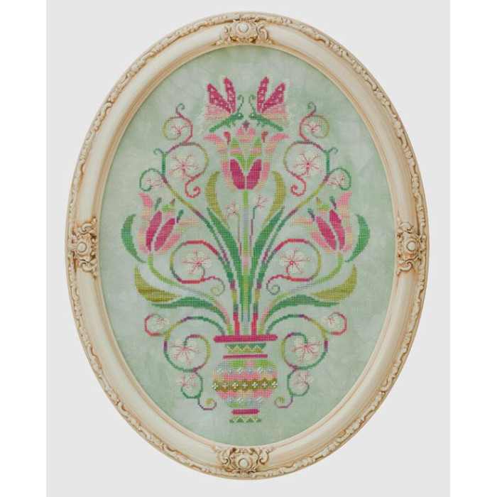 GP-165 Nora Corbett Схема для вишивки рахунковим хрестиком - Dance of the Tulips, папір