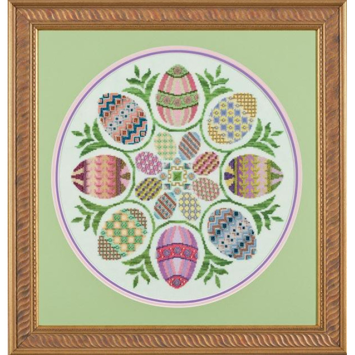 GP-174 Nora Corbett Схема для вишивки рахунковим хрестиком - Eggs Ala Round, папір