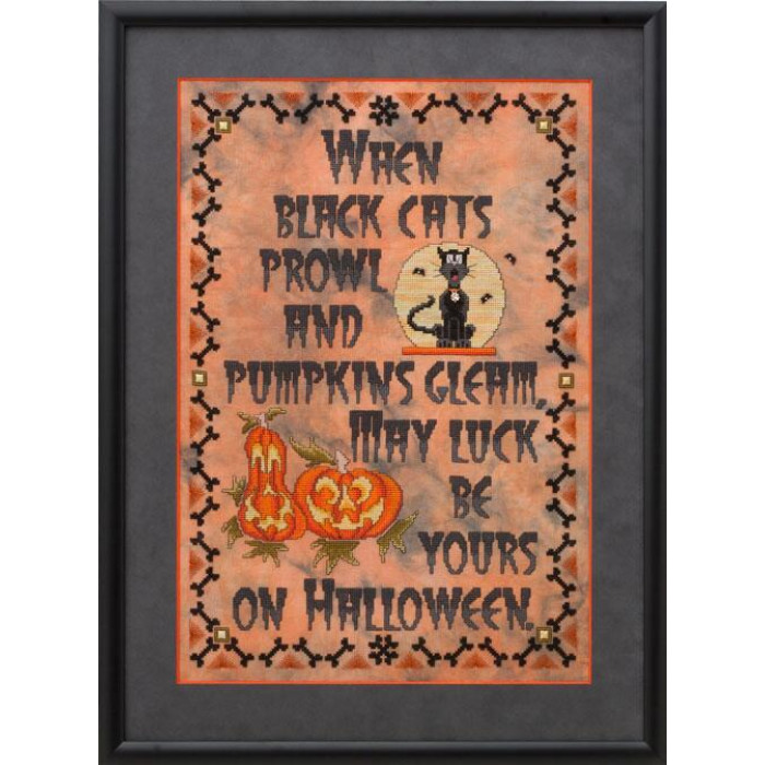 GP-180 Nora Corbett Схема для вишивки рахунковим хрестиком - Halloween Luck, папір