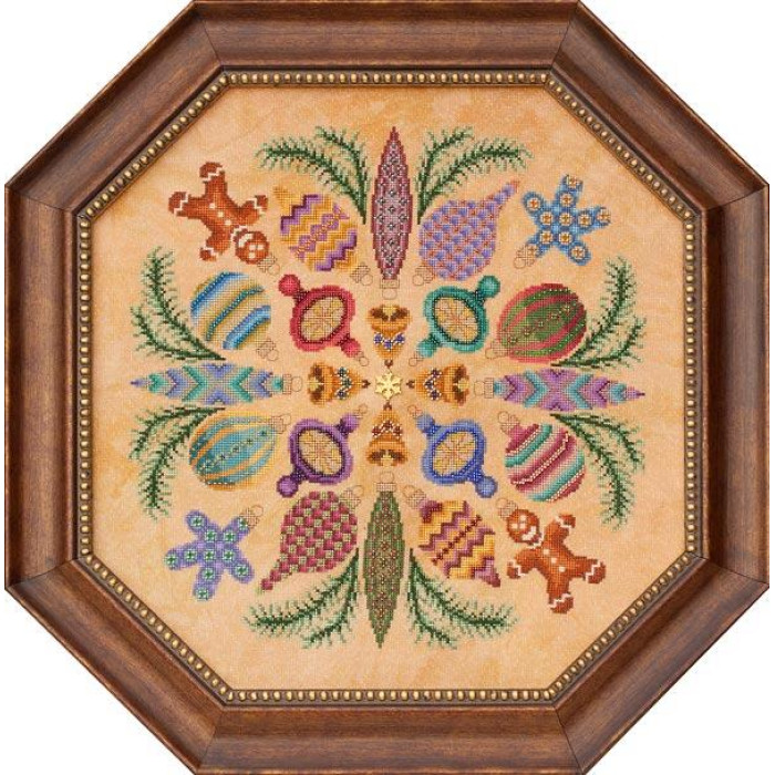 GP-186 Nora Corbett Схема для вишивки рахунковим хрестиком - Ornaments Ala Round, папір