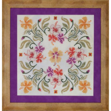 GP-267 Nora Corbett Схема для вишивки рахунковим хрестиком - Malvaceae (the Hibiscus Mandala), папір