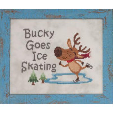 GP-269 Nora Corbett Схема для вишивки рахунковим хрестиком - Bucky Goes Ice Skating, папір