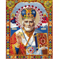 GS1192 Ікона Святого Миколая, 40х50 см. Strateg. Картина за номерами (Стратег)
