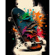 GS1306 Фарби на скейті, 40x50 см. Strateg. Картина за номерами (Стратег)