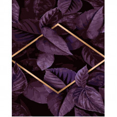 GS1424 Фіолетове листя, 40х50 см. Strateg. Картина за номерами (Стратег)