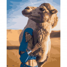 GS199 Верблюд у Сахарі, 40х50 см. Strateg. Картина за номерами (Стратег)