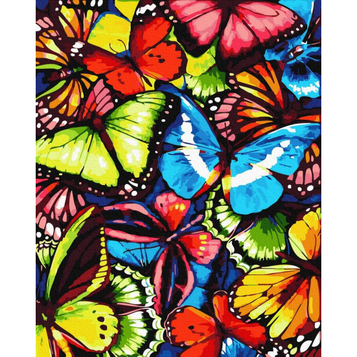 GX31130 Різнокольорові метелики. Brushme. Картина за номерами