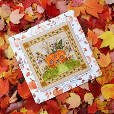 Х-059 Тела Артіс Набір для вишивки рахунковим хрестиком - Гарбузовий будиночок 13,5х13,5 см, Belfast 32 ct