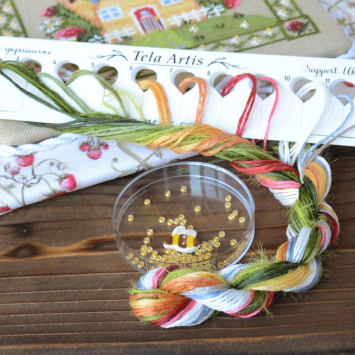 Х-060 Тела Артіс  Набір для вишивки рахунковим хрестиком - Будиночок полуничної феї 13,5х13,5 см, рівномірка 32 ct