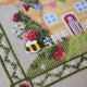 Х-060+F-060 Тела Артіс  Набір для вишивки рахунковим хрестиком - Будиночок полуничної феї 13,5х13,5 см, рівномірка 32 ct (набір+тканина для декору)