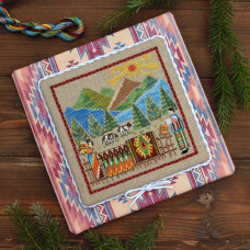 Х-083 Тела Артіс Набір для вишивки рахунковим хрестиком - Килими та сонце, серія Карпати 13,5х13,5 см, Belfast 32 ct