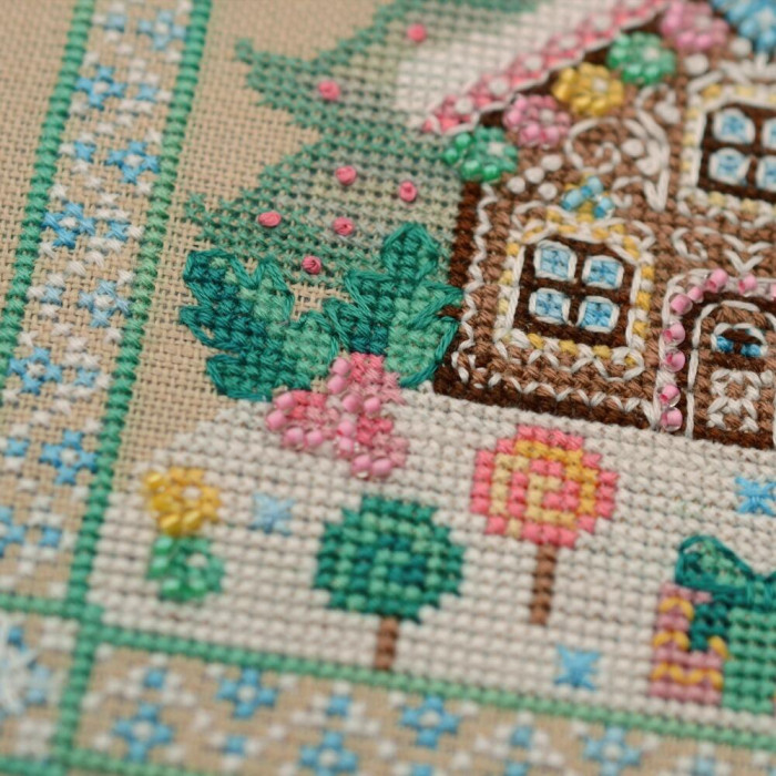 Х-084 Тела Артіс Набір для вишивки рахунковим хрестиком - Імбірний будиночок 13,5х13,5 см, Belfast 32 ct