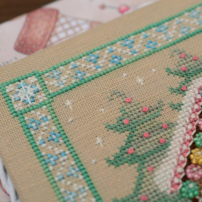 Х-084 Тела Артіс Набір для вишивки рахунковим хрестиком - Імбірний будиночок 13,5х13,5 см, Belfast 32 ct