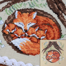 Х-1206 Тела Артіс Набір для вишивки рахунковим хрестиком - В очікуванні весни 13x13 см, Belfast 32 ct