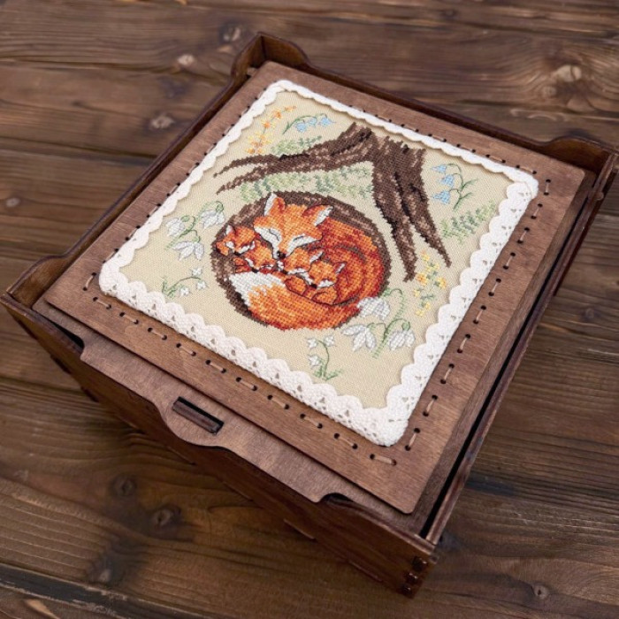 Х-1206 Тела Артіс Набір для вишивки рахунковим хрестиком - В очікуванні весни 13x13 см, Belfast 32 ct