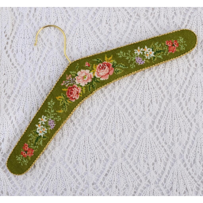 Х-701 Тела Артіс Набір для вишивки рахунковим хрестиком - Плечики Троянди на зеленому 10x39 см, Aida 16