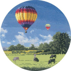 H1116 Heritage Crafts Набір для вишивки рахунковим хрестиком - Вгору і в бік 25,5x25,5 см, Linda 27 ct