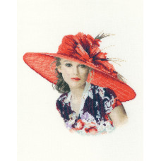 H1127 Heritage Crafts Набір для вишивки рахунковим хрестиком - Віктория 23,5x21,5 см, Linda 27 ct