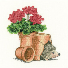 H1258 Heritage Crafts Набір для вишивки рахунковим хрестиком - Зона безпеки 14,5x15,5 см, Linda 27 ct