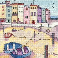 H1265 Heritage Crafts Набір для вишивки рахунковим хрестиком - Тихі ранки 16x16 см, Linda 27 ct