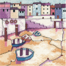 H1266 Heritage Crafts Набір для вишивки рахунковим хрестиком - Ранкова тиша 16x16 см, Linda 27 ct