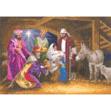 H1285 Heritage Crafts Набір для вишивки рахунковим хрестиком - Різдво 31x22 см, Linda 27 ct