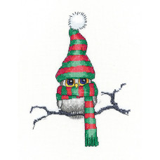 H1414 Heritage Crafts Набір для вишивки рахунковим хрестиком - Сова Оллі 11,5x15,5 см, Linda 27 ct