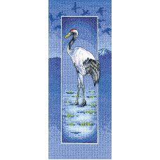 H1428 Heritage Crafts Набір для вишивки рахунковим хрестиком - Лелека 12,5x31 см, Linda 27 ct