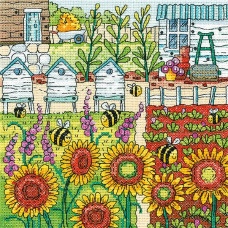 H1431 Heritage Crafts Набір для вишивки рахунковим хрестиком - Робити мед 16,5x16,5 см, Linda 27 ct