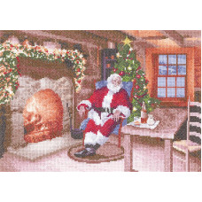 H1485 Heritage Crafts Набір для вишивки рахунковим хрестиком - Санта зробив своє діло 31x22 см, Linda 27 ct H1485 Heritage Crafts Набір для вишивки рахунковим хрестиком - Санта зробив своє діло 31x22 см, Linda 27 ct