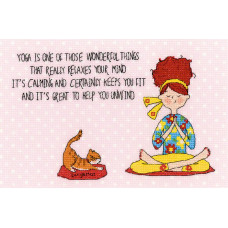 H1493 Heritage Crafts Набір для вишивки рахунковим хрестиком - Йога 22,5x15 см, Linda 27 ct