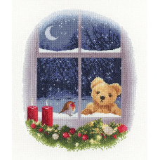 H1560 Heritage Crafts Набір для вишивки рахунковим хрестиком - Вільям і Робін 19,5x25 см, Linda 27 ct