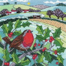 H1588 Heritage Crafts Набір для вишивки рахунковим хрестиком - Зимовий пейзаж 20,5x20,5 см, Linda 27 ct H1588 Heritage Crafts Набір для вишивки рахунковим хрестиком - Зимовий пейзаж 20,5x20,5 см, Linda 27 ct