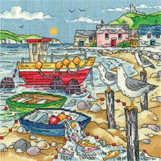 H1626 Heritage Crafts Набір для вишивки рахунковим хрестиком - Спостерігачі бухти 20,5x20,5 см, Linda 27 ct H1626 Heritage Crafts Набір для вишивки рахунковим хрестиком - Спостерігачі бухти 20,5x20,5 см, Linda 27 ct