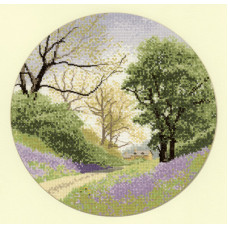 H260 Heritage Crafts Набір для вишивки рахунковим хрестиком - Алея дзвіночків 25,5x25,5 см, Linda 27 ct