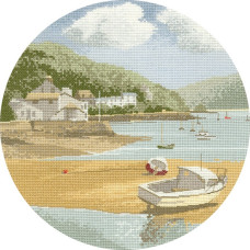 H271 Heritage Crafts Набір для вишивки рахунковим хрестиком - Відплив 25,5x25,5 см, Linda 27 ct