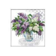 H319JS Бузок, 49x52 см. Joy Sunday. Набір для вишивки хрестиком на канві з нанесеним малюнком