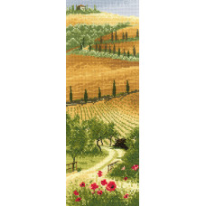 H567 Heritage Crafts Набір для вишивки рахунковим хрестиком - Тоскана 11x31 см, Linda 27 ct