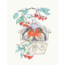 H607 Heritage Crafts Набір для вишивки рахунковим хрестиком - Укриття 13,5x10 см, Linda 27 ct