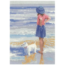 H625 Heritage Crafts Набір для вишивки рахунковим хрестиком - Wave Watching 13,5x19 см, Linda 27 ct