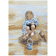 H626 Heritage Crafts Набір для вишивки рахунковим хрестиком - Колекціонер мушль 13,5x19 см, Linda 27 ct