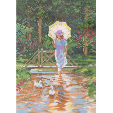 H665 Heritage Crafts Набір для вишивки рахунковим хрестиком - Літні мрії 13,5x19 см, Linda 27 ct