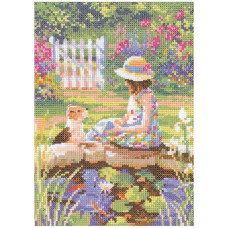 H666 Heritage Crafts Набір для вишивки рахунковим хрестиком - Спостереження за хвилями 13,5x19 см, Linda 27 ct