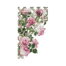 H682JS Кучерява троянда, 45x70 см. Joy Sunday. Набір для вишивки хрестиком на канві з нанесеним малюнком