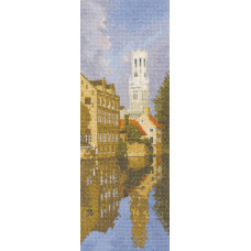 H706 Heritage Crafts Набір для вишивки рахунковим хрестиком - Брюгге 11x31 см, Linda 27 ct