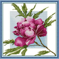 H938 Joy Sunday Набір для вишивки друкованим хрестиком - Ніжна квітка 30x30 см, Aida14