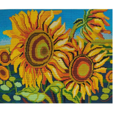 HA062JS Joy Sunday Набір для вишивки друкованим хрестиком - Соняшник 40x32 см, Aida 14 (схема на канві)