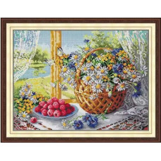 HA207JS Joy Sunday Набір для вишивки друкованим хрестиком - Літній ранок 48x37 см, Aida 14 (схема на канві)